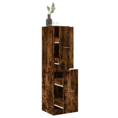 Vidaxl Pharmacy Cabinet, Smoked Oak, 30X41X144.5 Cm