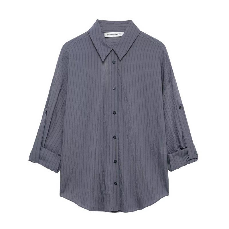 

TAOP&ZA Женская полосатая рубашка и брюки широкого кроя - Мода весна/лето 2023 Extra Small