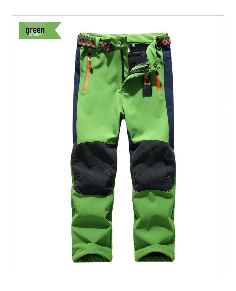 Children's Windproof, Waterproof, Warm Ski Pants for Boys & Girls - Plain Design for Older Kids