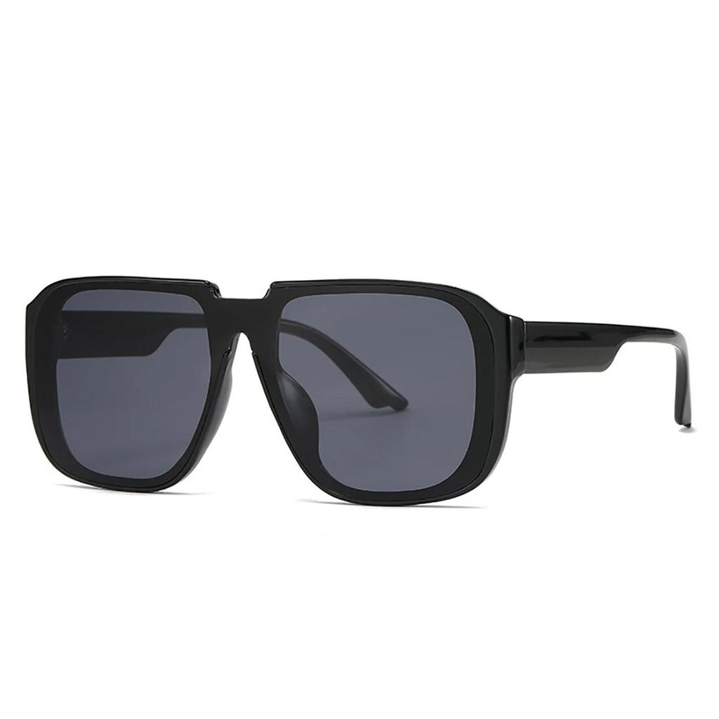 Sommermode Einteilige Retro Quadratische Sonnenbrille UV400 Vintage Retro Spiegelbrille Damen Herren Flache Oberseite Sonnenbrille