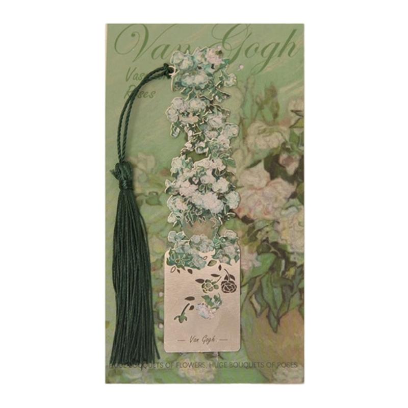 Creative Bookmarks Retro Book Clip Aesthetic Bookmarks Floral Painting Page Markers Reading Bookmarkers for Readers