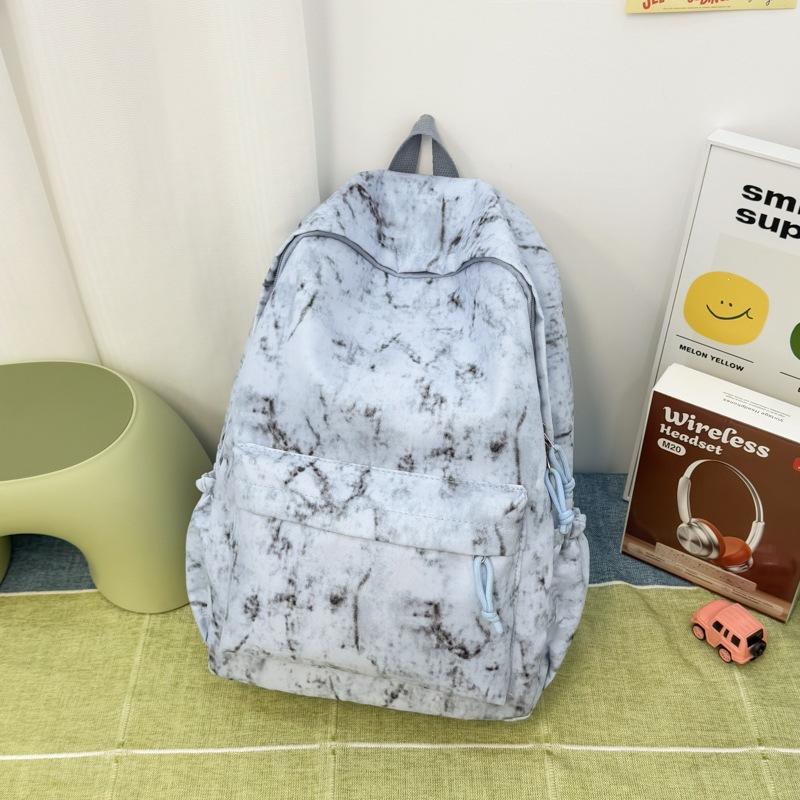 Schoolbag Korean version lightweight casual backpack men's tie-dye printing large-capacity schoolbag women's junior high school student travel