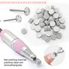 50pcs Stainless Steel Disk for Pedicure Polish 10mm Self-Adhesive Sponge Buffing Pads Replaceable Pedicure Accessory