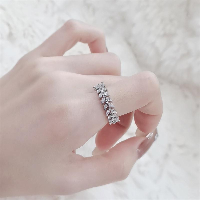 Wheat Ear Leaf Adjustable Women s Retro Open Ring - Trendy Luxury Lace Style Adjustable Open