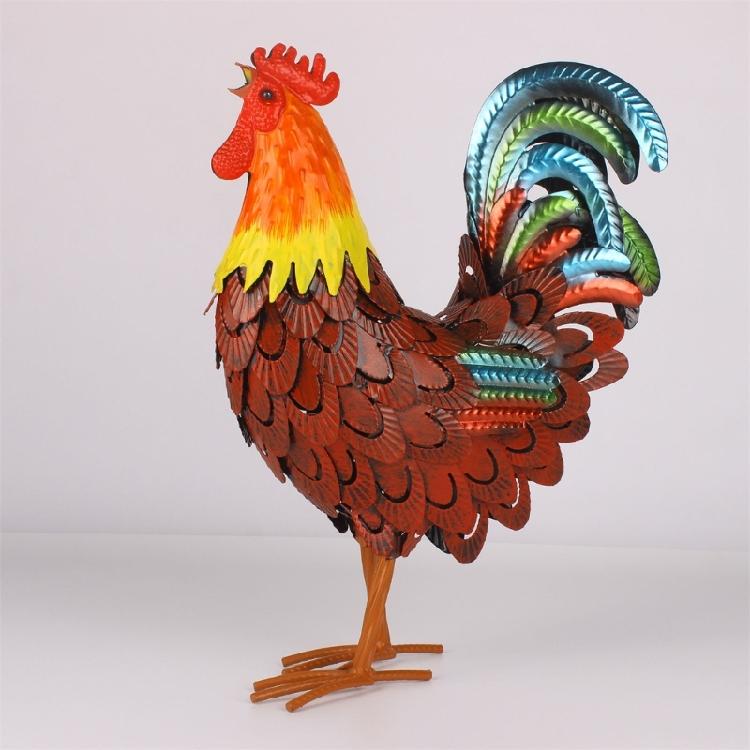 Chicken Statue Decors Rooster Sculpture Modern Art Table Centerpieces Crafts