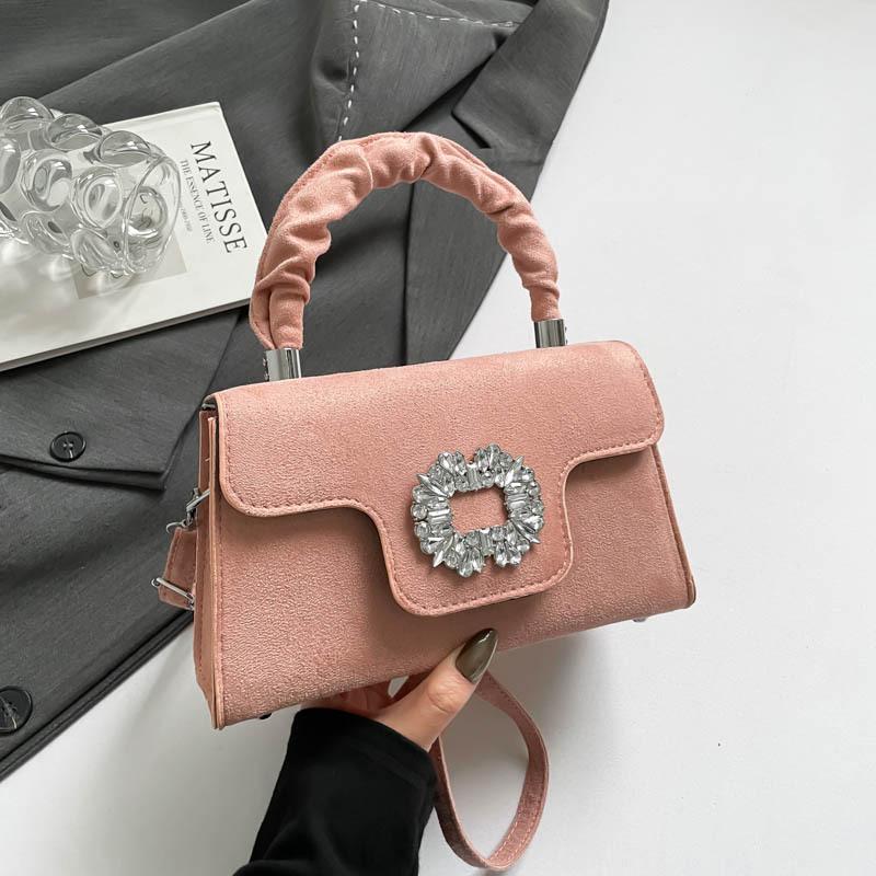 

Fashion diamond-encrusted small square bag 2025 new national style gemstone handbag women s bag foreign-style texture shoulder messenger bag