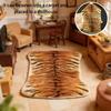 1 stk 1:12 Dukkehus Miniatur Tigermønster Leopardmønster Plys Tæppe Model Soveværelse Stue Dekoration Dukkehus Tilbehør