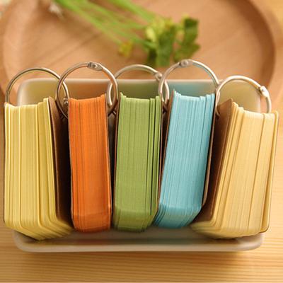 1Pc 230 Sheets Simple DIY Index Cardboard Cover Blank Paper Card Memo Pad Bookmark Binder