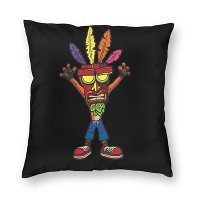 Crash Bandicoot Mask Icon Pillow Case Fashion Pillow Cover Square Pillowcases For Living Room Bed Chair