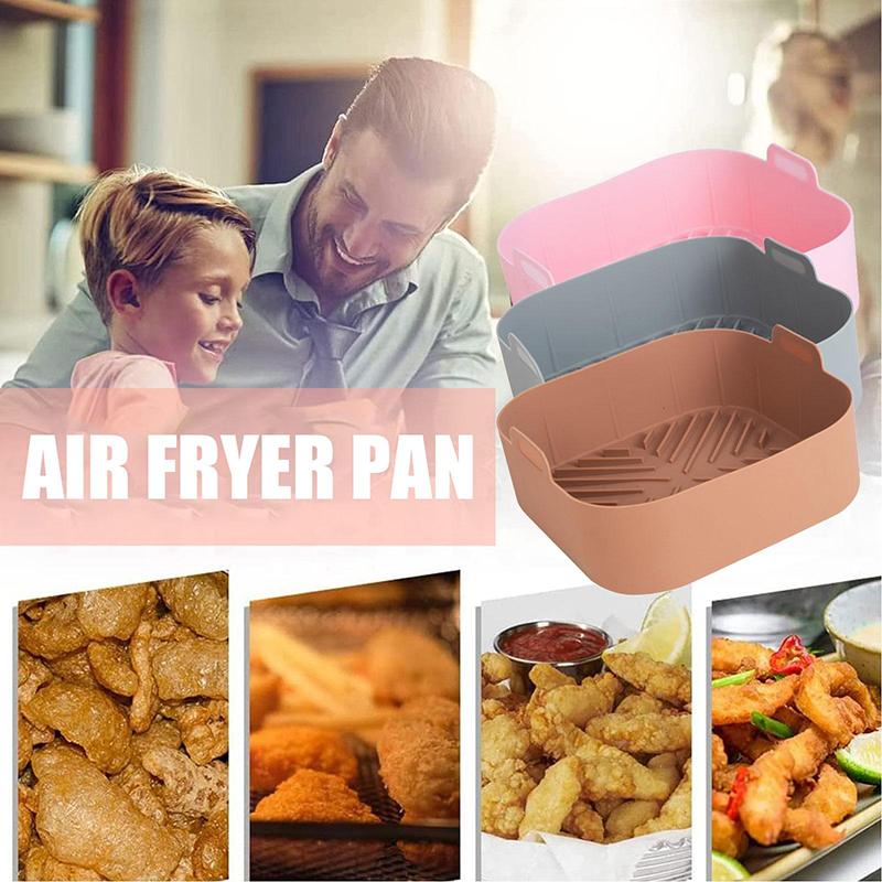 Plateau En Silicone Pour Friteuse Sans Huile - Carré 21x21 Cm, Antiadhésif, Pour Cuisson Au Four Ou Air Fryer