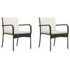 Garden Set Black Poly Rattan