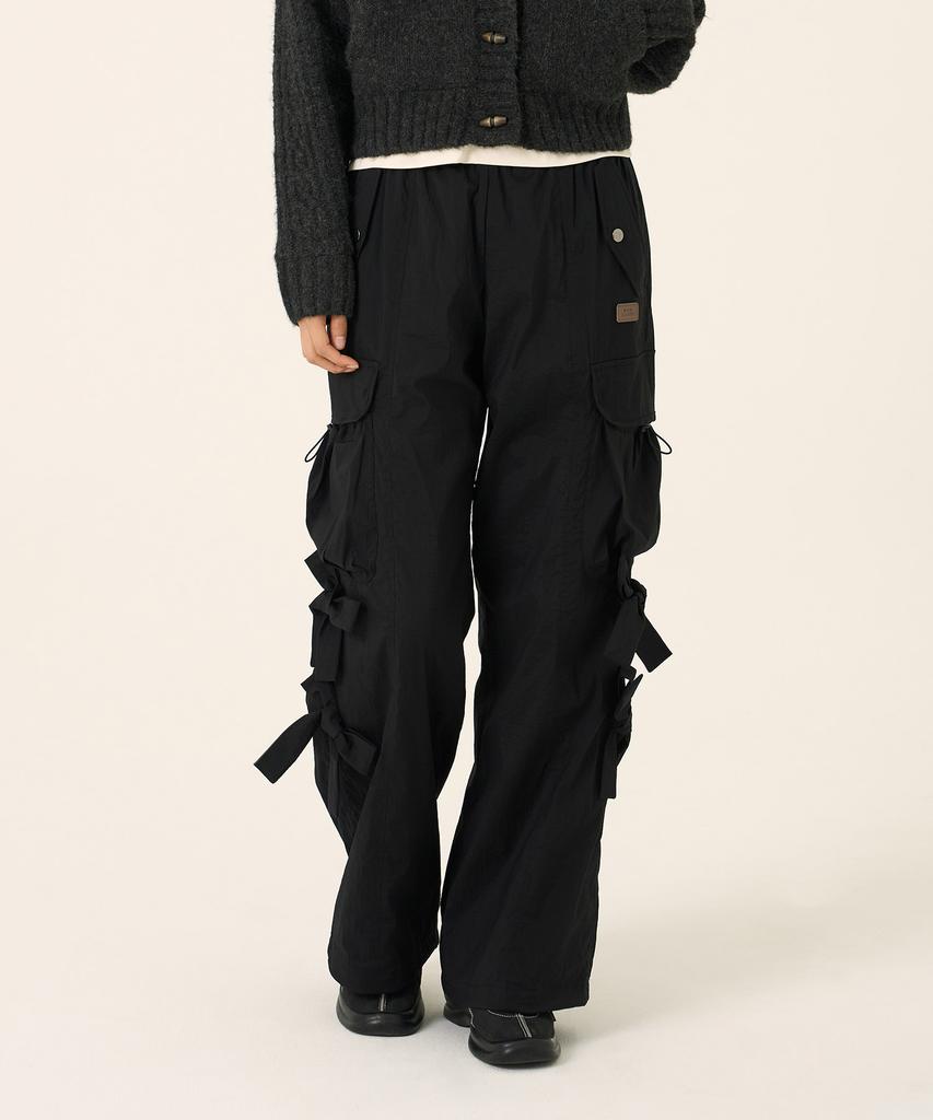 BBC EARTH W Warm Fit Ribbon Pants_Black