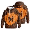 Men's Casual Loose Fit Printed Hoodie with Pocket and Drawstring