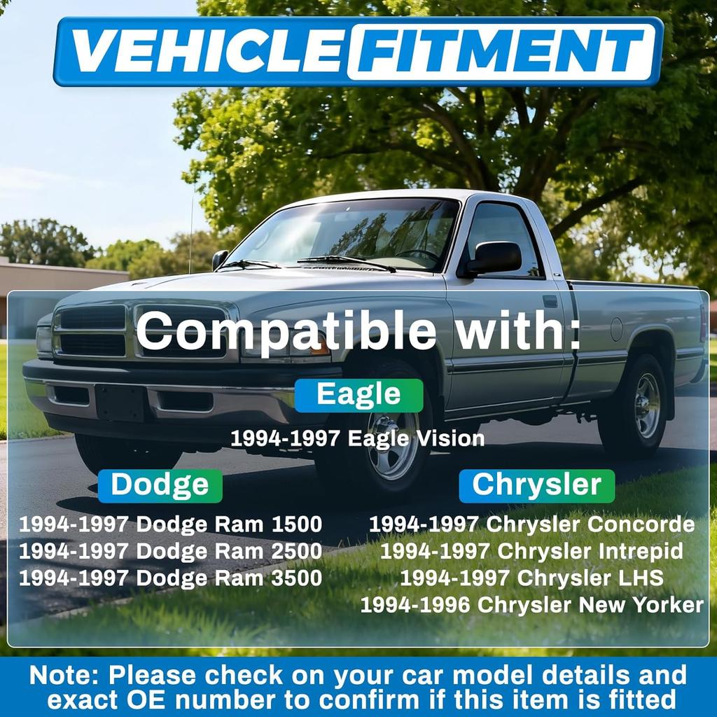 AC Heater Blower Fan Knob, AC Heater Control Knobs Compatible with Dodge Ram 1500 2500 3500 1994-1997, Chrysler Concorde 1994-1997, Replaces 4882482,