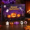 Huaqianguhh Halloween Advent Calendar, 24 Days Countdown Calendar with Pcs Slow Rising Squeeze Toys, Scary Collectible Dolls Gifts for Kids,