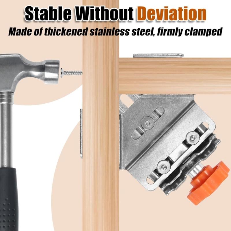 Woodworking Tool Set Easy To Use Woodworking Corner Clip Adjust Woodworking Fastener Right Angles Clamps Simple Operate