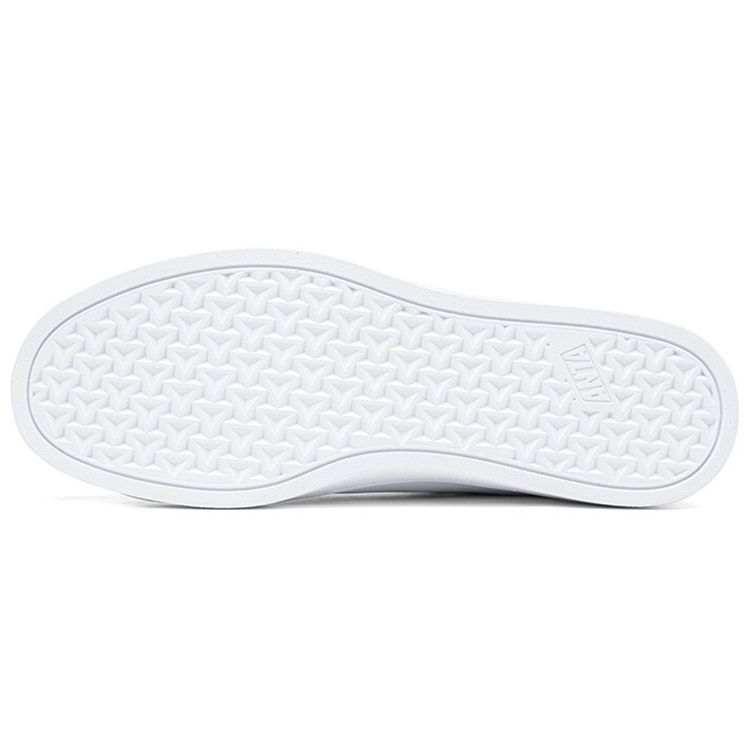 Anta Fashion Casual Slip Resistant Durable Low Top Skate Shoes Men Sneakers White Black 912028003-3