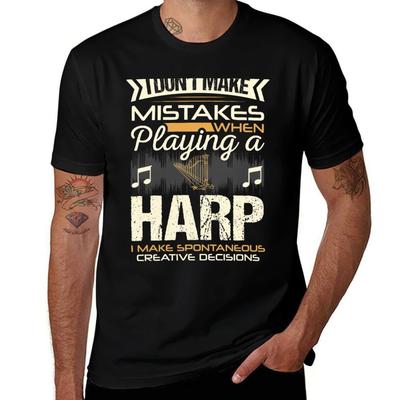 Harp Player Mistakes Tshirt Big And Tall Basic Tee Shirt