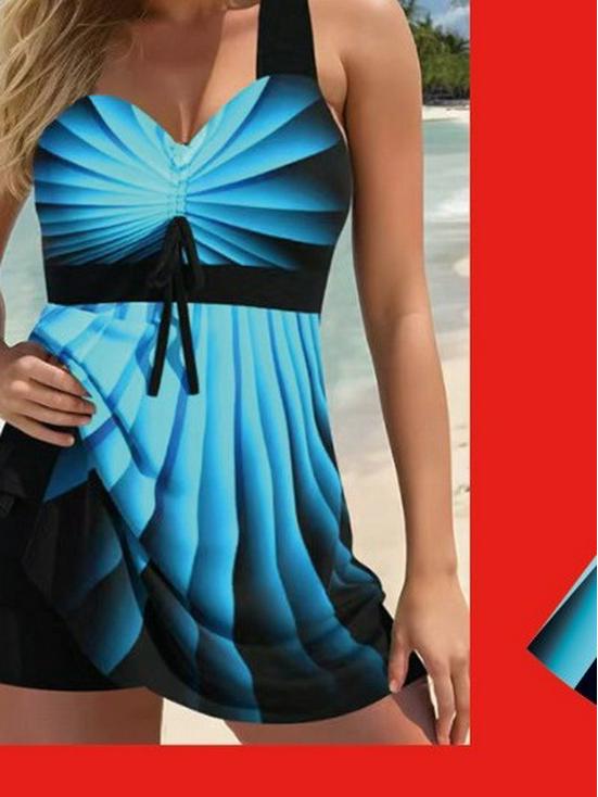 

2024 Сексуальный купальник бикини с цветочным принтом для похудения - Новый дизайн из двух частей 4XL небесно-голубой