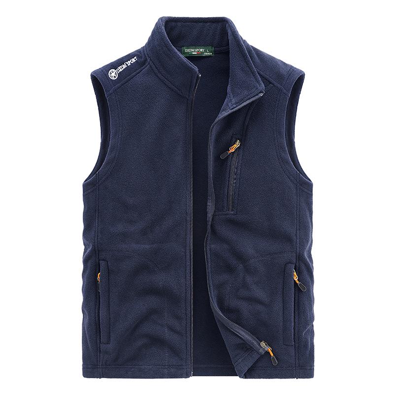 2024 Men's Autumn Fleece Vest Outdoor Sports Hoodie Jacket