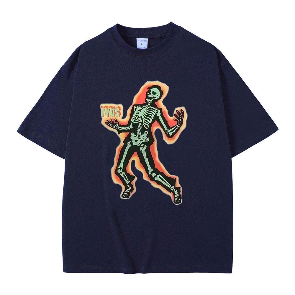 

Skeleton Graphic Print T Shirt Unisex Women Fashion Hip Hop Short Sleeve Tshirt Male Casual Oversized Tshirts Y2k Rock Streetwear 4XL