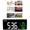 Sound Level Meter Wall Hanging 30-130dB 11 Inch LED Screen Noise Temperature Humidity Meter with Time Display for Home Studio Factory