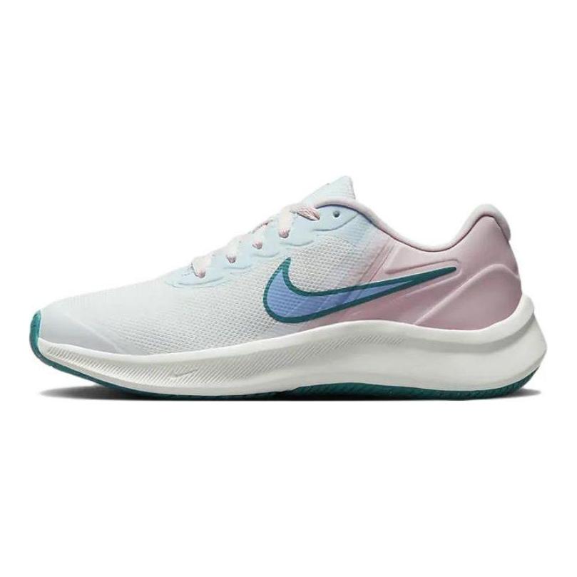 Nike Star Runner 3 GS White Pink Mineral Teal Kids Sneakers Pearl-Pink Cobalt-Bliss DA2776-102