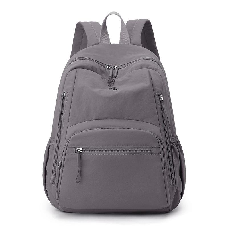 Lightweight Water-proof Nylon Student Schoolbag Trendy Leisure Large Capacity Simple Backpack Junior High School Campus Backpack