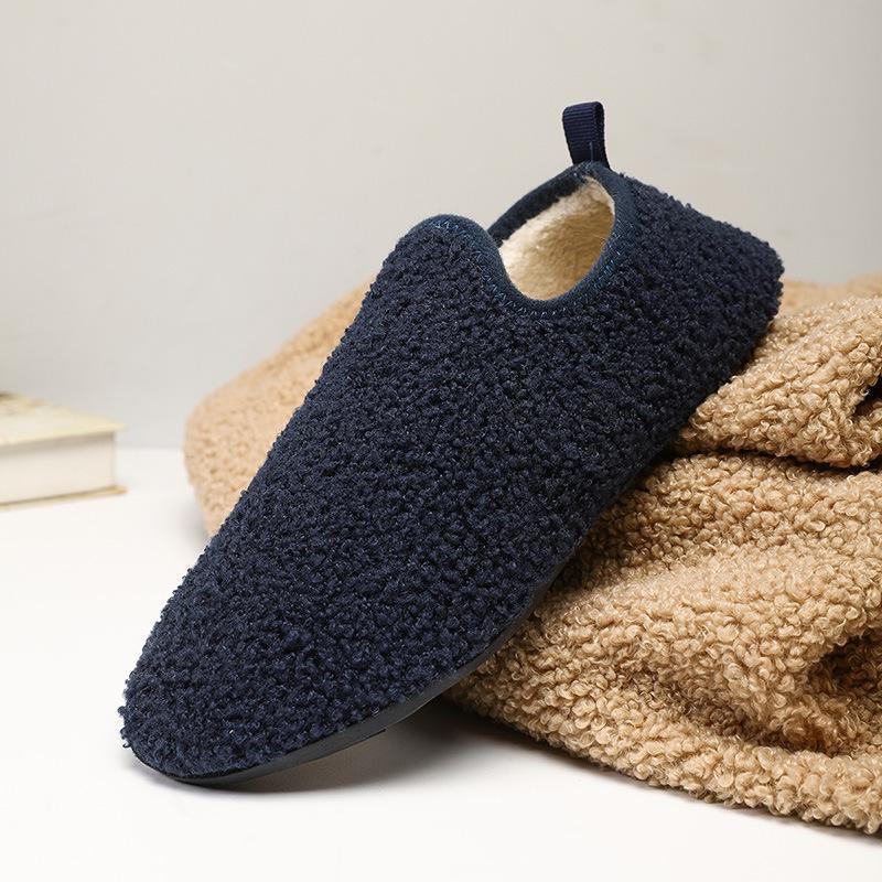 

Унісекс Зимові Плюшеві Тапочки в Японському Стилі з Загорнутою П ятою та М якою Підошвою 42-43 темно-синього кольору