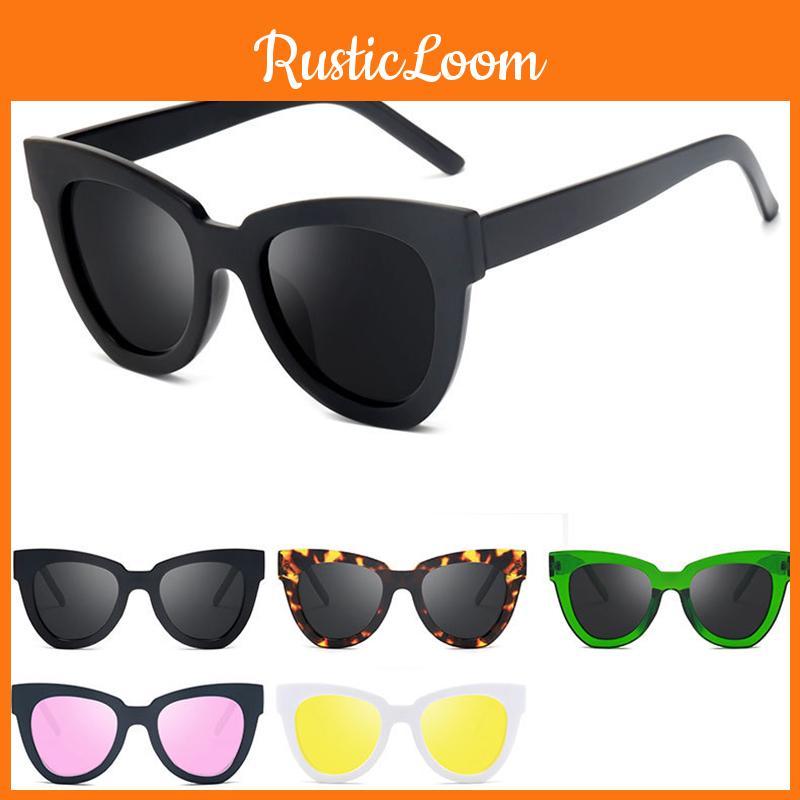 High-quality Women Lady Retro Cat Eye Sunglasses Square Frame Eyeglass Shades