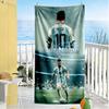Football Messi Personalized Name Beach Towel Quick-Dry Soft Microfiber Suitable for Swimming Gym Camping Yoga Vacation