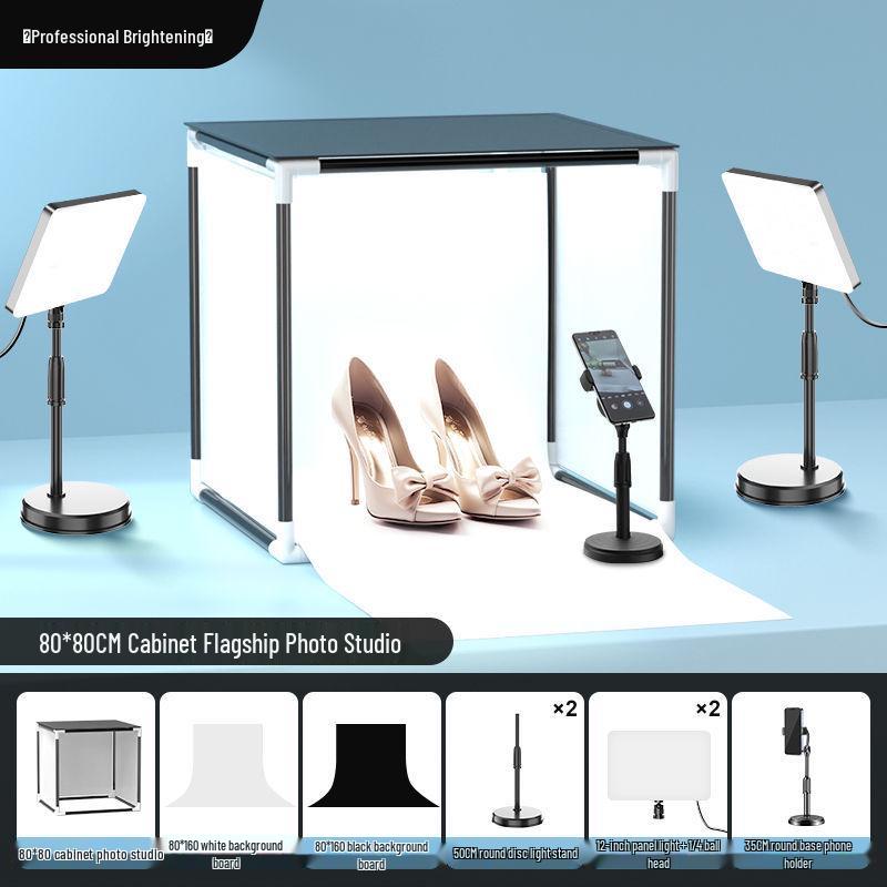 Portable LED Photo Studio Tent with Fill Light for Jewelry