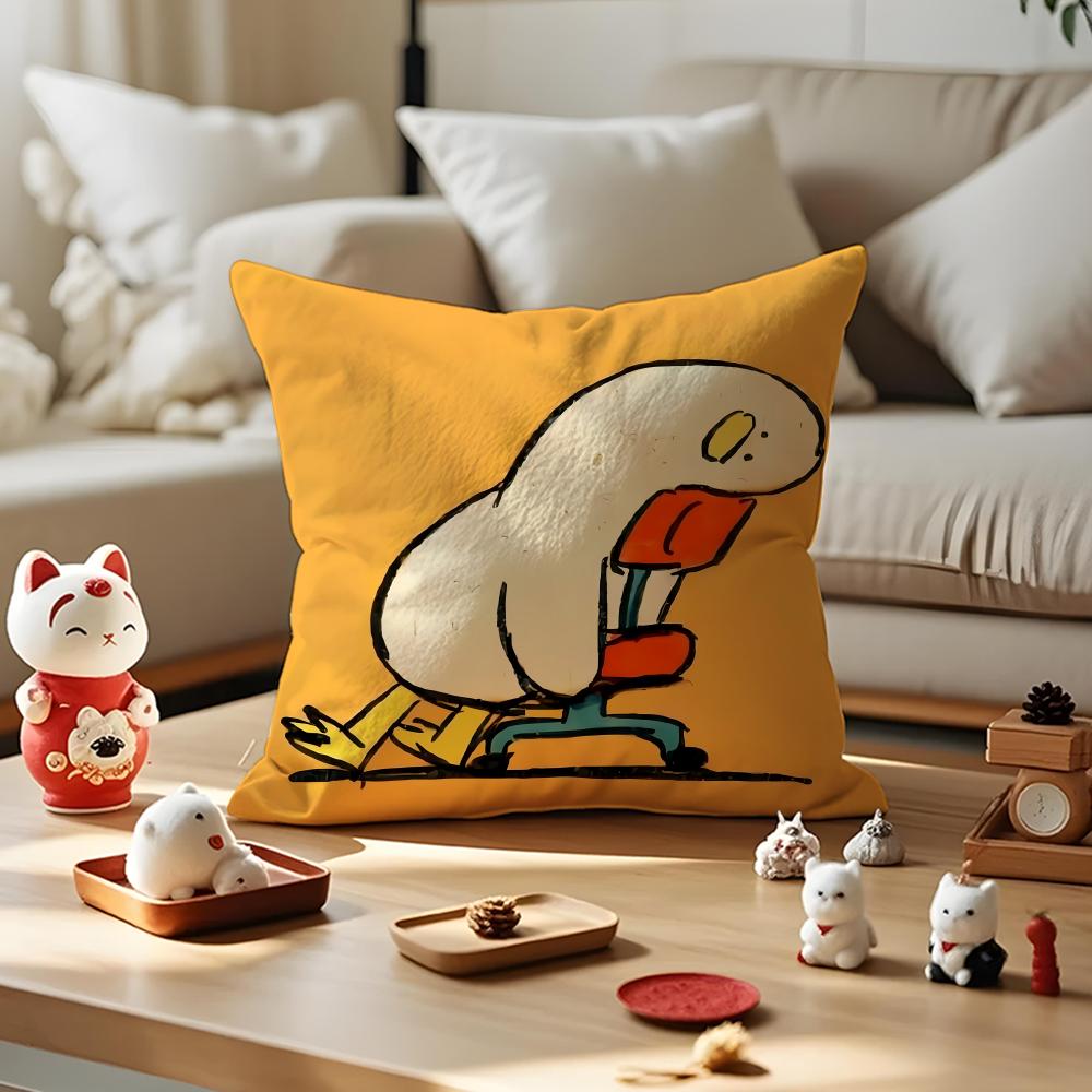 Niche Art Sense Cushion Cover Anti-dustmite Pillowcase Invisible Zipper Silky Short Plush Sofa Cushion Cover