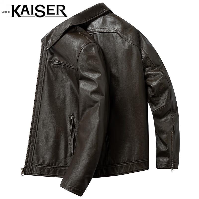 

KAISER Мужская куртка с лацканами из натуральной кожи XL