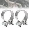 2.5 to 3 Inch Exhaust Adapter, Double Clamp Reducing Pipe, Carbon Steel Exhaust Pipe Adapter, Exhaust Reducer Connector Pipe,Various U-shaped clips