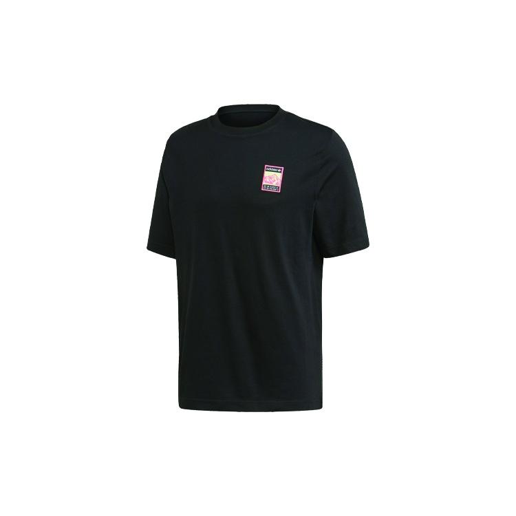 adidas originals Logo Round Neck Short Sleeve Black Men s FR0589 S