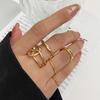 5PCS Elegante Vintage Silber Einstellbare Frauen Finger Nette Liebe Schmuck Hochzeit Party Geschenk für Mädchen Mode Hohl Herz ring Set