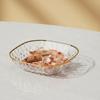 5PCS Golden Trim Snack Plate Square Dining Table Waste Dish Multi-functional Appetizer Plate  Fruit
