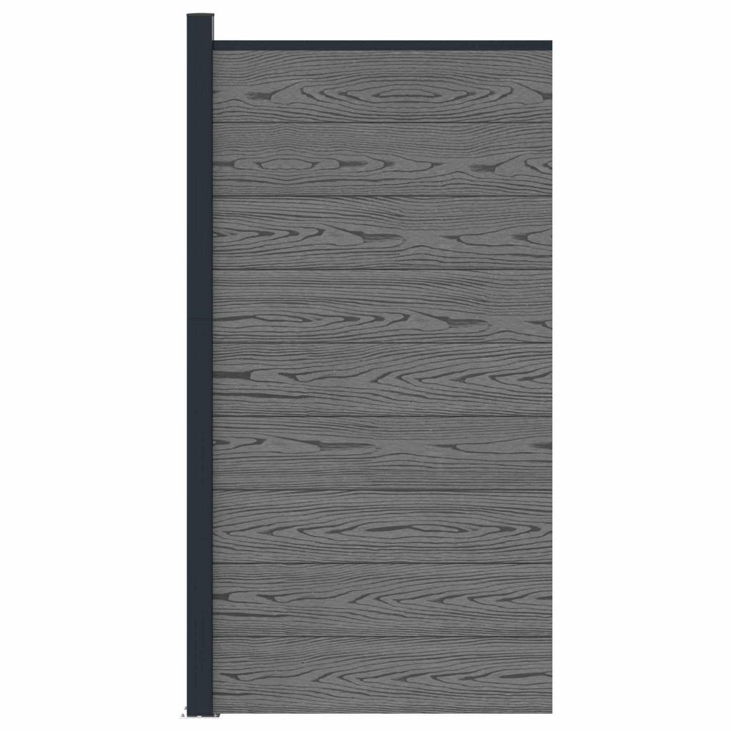 WPC and Aluminum Fence Panel Gray