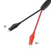 Durable 5.5x2.1mm Alligator Clip to DC Power Adapter 2Pcs Crocodile Test Leads 25CM Cable Male Female for Laboratory Testing
