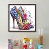 High Heel Printed Cross Stitch Kit DIY 11CT Thread Art Needlework Home Wall Art
