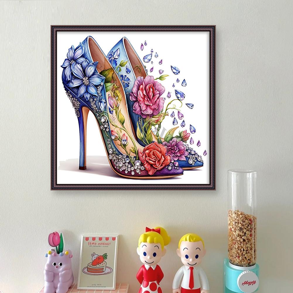High Heel Printed Cross Stitch Kit DIY 11CT Thread Art Needlework Home Wall Art