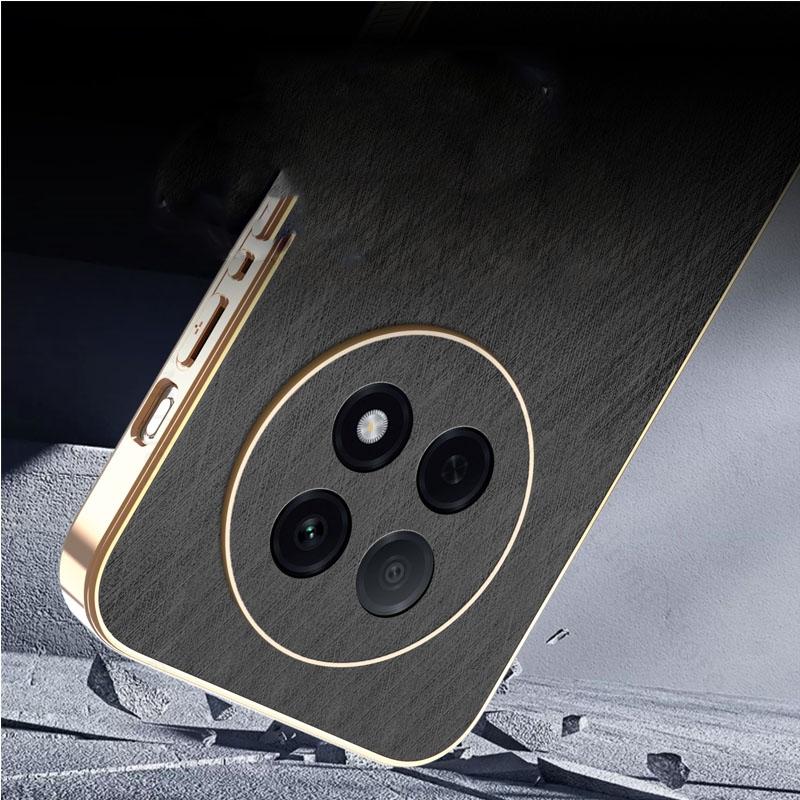 6D Plating Gold Silk Leather Texture Case For Oppo Find X8 Pro Electroplated Tough Cover For OPPO A5 Pro A3X A80 A60 A30 A79 5G