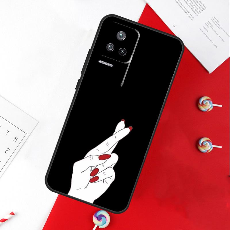 Girl Code Hands Funny Signals Cover For Xiaomi 14 Ultra 15 13 11T 12T 13T 14T Pro POCO X7 Pro X3 X5 X6 M6 F5 F6 Pro Case