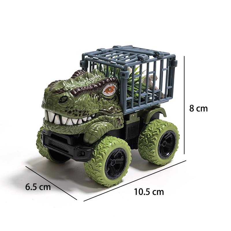 Dinosaur Truck Toys Inertia Car Monster Truck Transport Truck Toys with Dino Figures for Boys Toddlers T-Rex Dinosaur Games