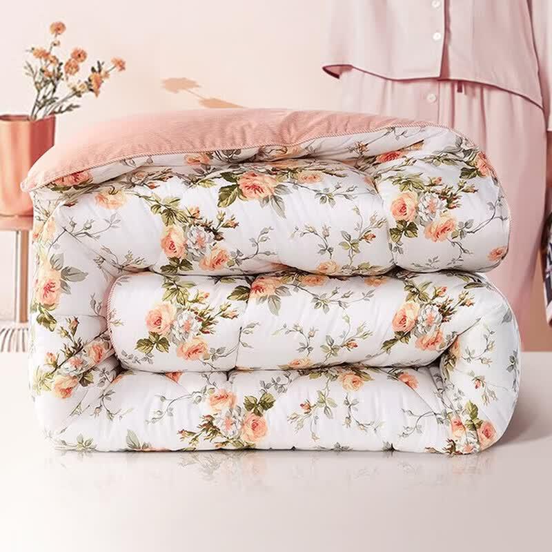 FUANNA Winter Fiber Comforter, Pure Cotton Cover, Antibacterial