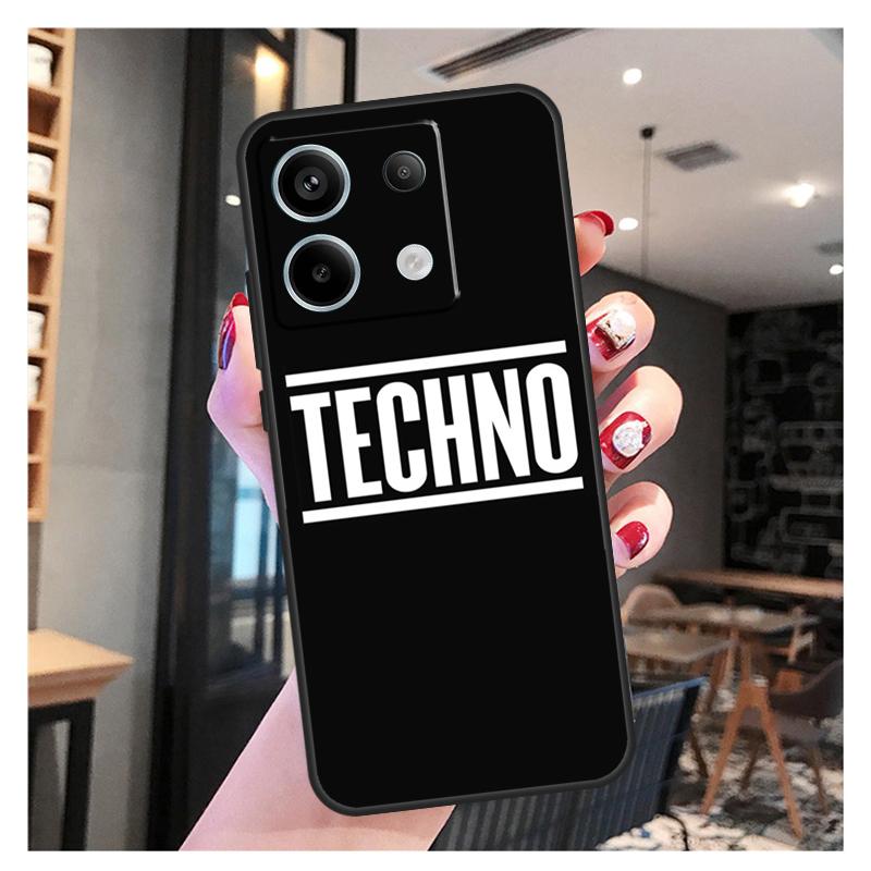Love Techno Music Quotes Case For Xiaomi Redmi Note 13 Pro 12 11 9 10 12S 11S 10S 9S Redmi 13 12 10C 12C 13C Cover