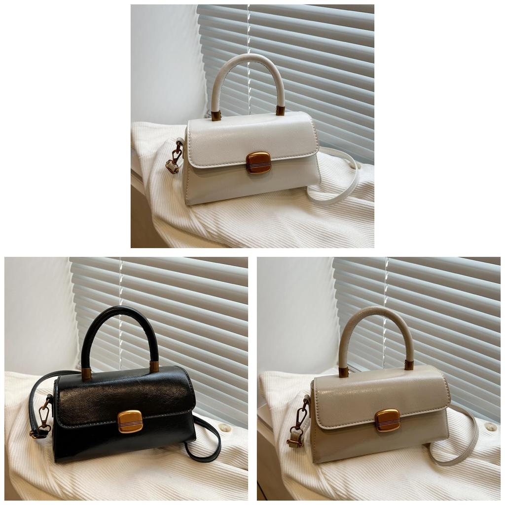 Pu Small Square Bag With Top Flap For Daily Casual Street Fashion