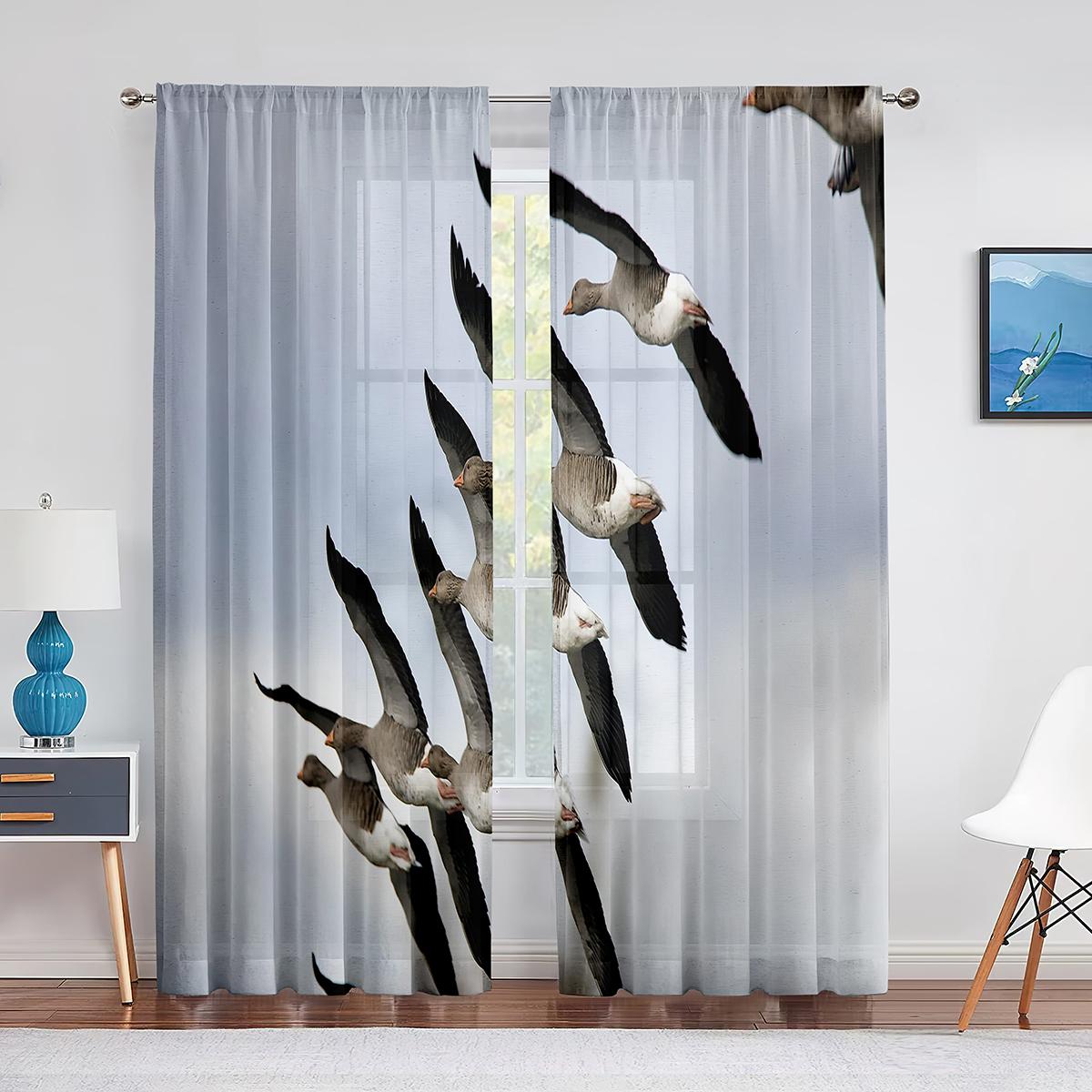 Птичья стая в небе — фото 3