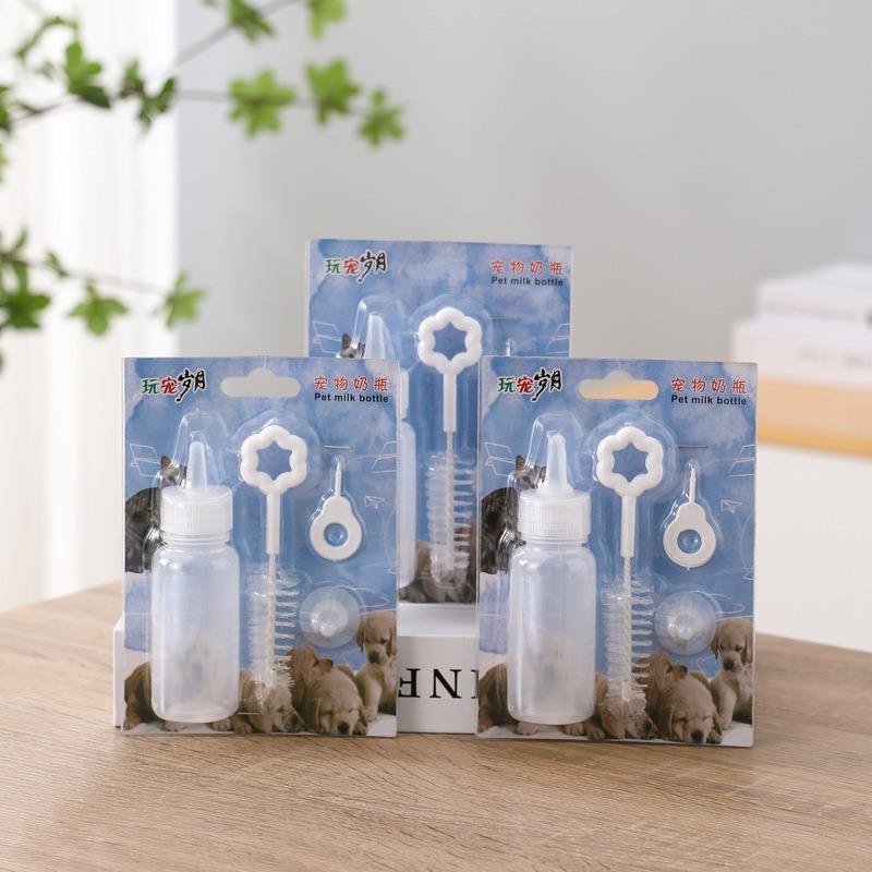Pet Milk Bottles for Dogs and Cats, Special Milk Bottles for Newborn Puppies and Kittens, Soft Pacifiers, Milk Feeders for Newborn Kittens